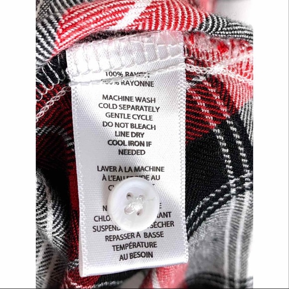 Beach Lunch Lounge Top Shirt Flannel Red Small - Picture 5 of 7